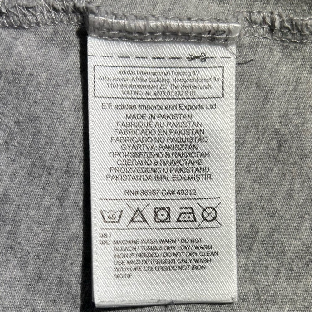 Adidas Original Trefoil Logo Graphic Tee Heather Gray Men’s Large - Picture 4 of 6
